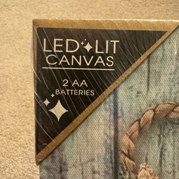 2008-HTS Beach/Coastal Christmas Lifesaver AA Battery Light Up Canvas Wall Art - Picture 2 of 7